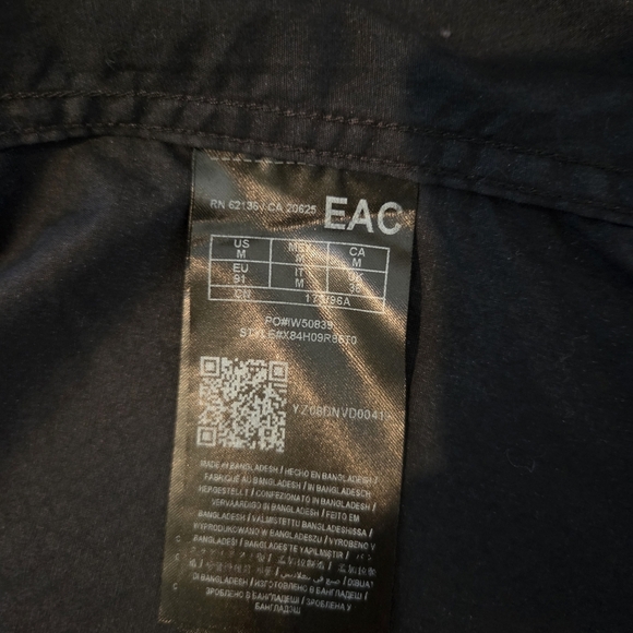 Guess Los Angeles Geometric Print Button Down Shirt M Black And Cream - Picture 3 of 11